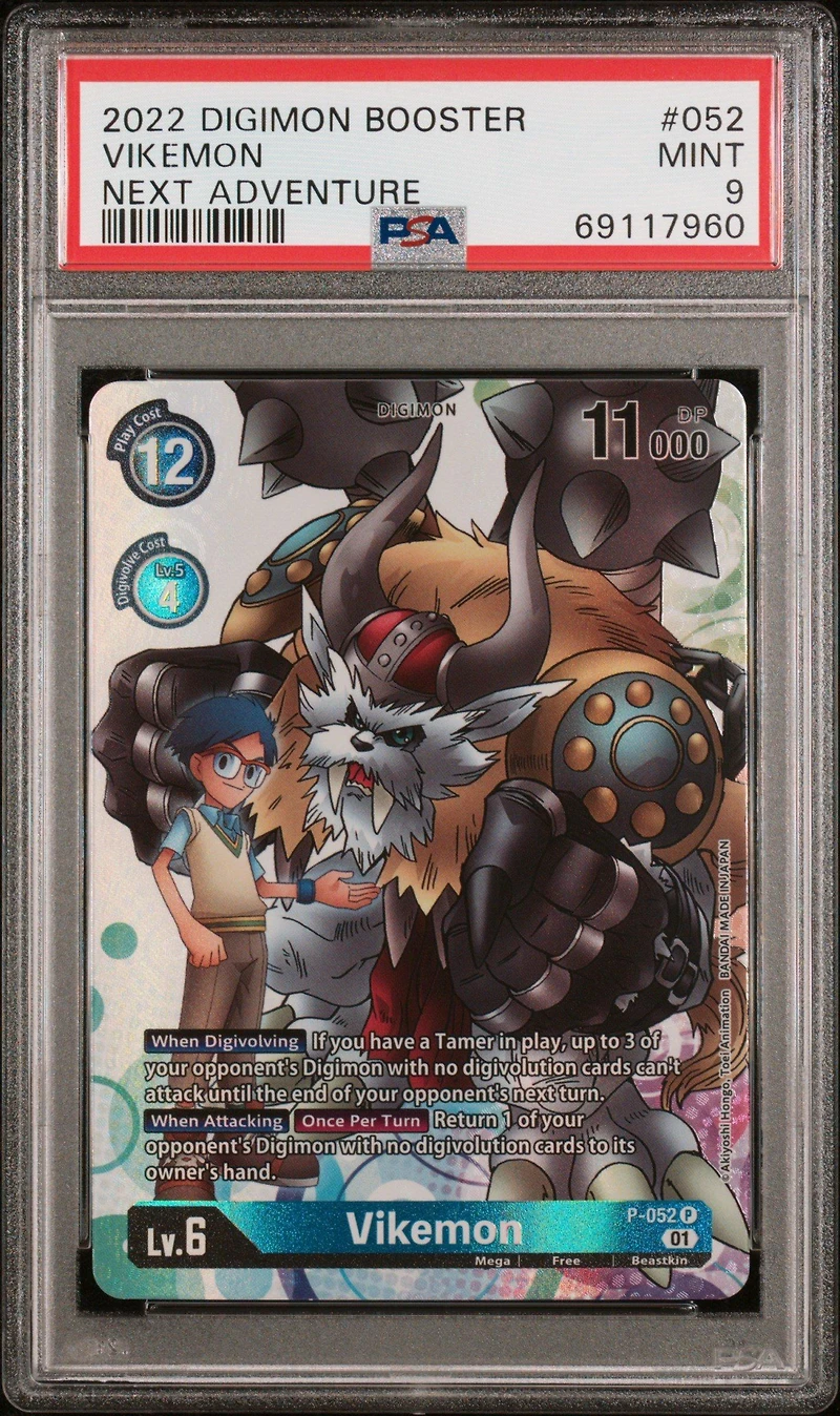 2022 Digimon Booster Next Adventure 052 Vikemon PSA 9