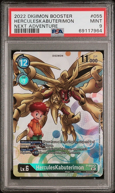 2022 Digimon Booster Next Adventure 055 Herculeskabuterimon PSA 9