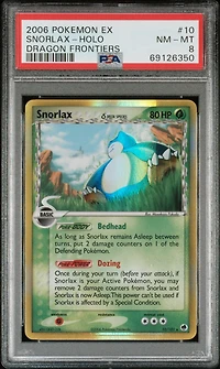 2006 Pokemon Ex Dragon Frontiers 10 Snorlax-holo PSA