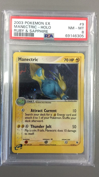 2003 Pokemon Ex Ruby & Sapphire 9 Manectric-holo PSA