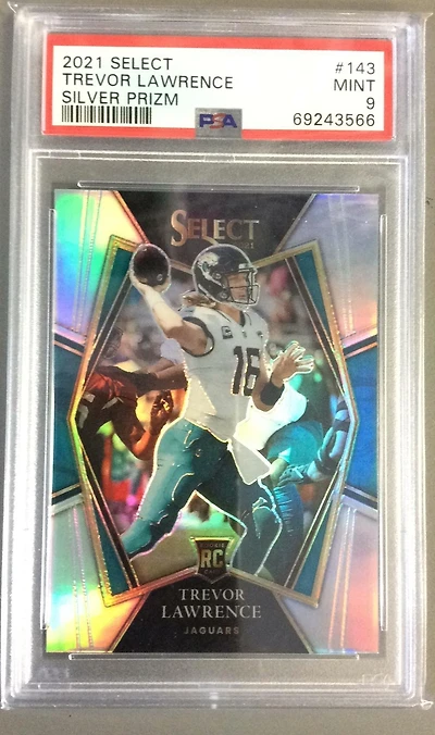 2021 Panini Select 143 Trevor Lawrence Silver Prizm PSA 9