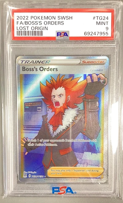 2022 Pokemon Sword & Shield Lost Origin Tg24 Full Art/boss's Orders PSA