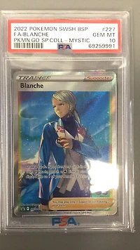 2022 Pokemon Swsh Black Star Promo 227 Full Art/blanche Pokemon Go Special Collection-team Mystic PSA 10