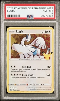 2021 Pokemon Celebrations 022 Lugia PSA