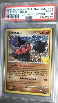 2021 Pokemon Celebrations Classic Collection 15 Claydol-holo PSA 9
