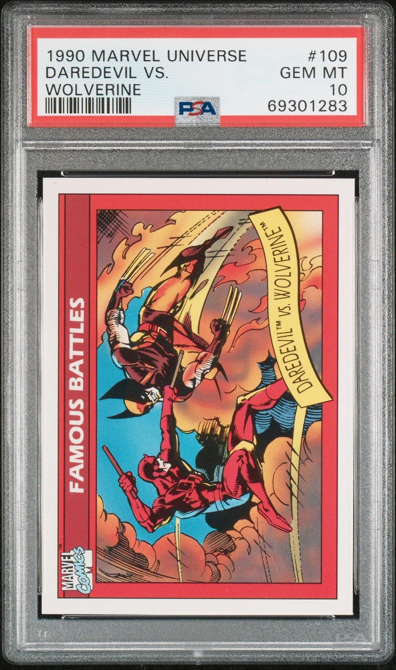 1990 Marvel Universe 109 Daredevil Vs. Wolverine PSA 10