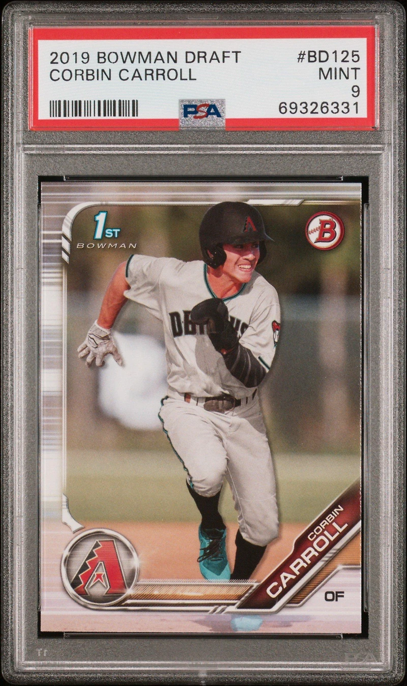 2019 Bowman Draft Bd125 Corbin Carroll PSA 9