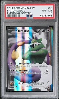 2011 Pokemon Black & White Emerging Powers 98 Fa/tornadus PSA 8
