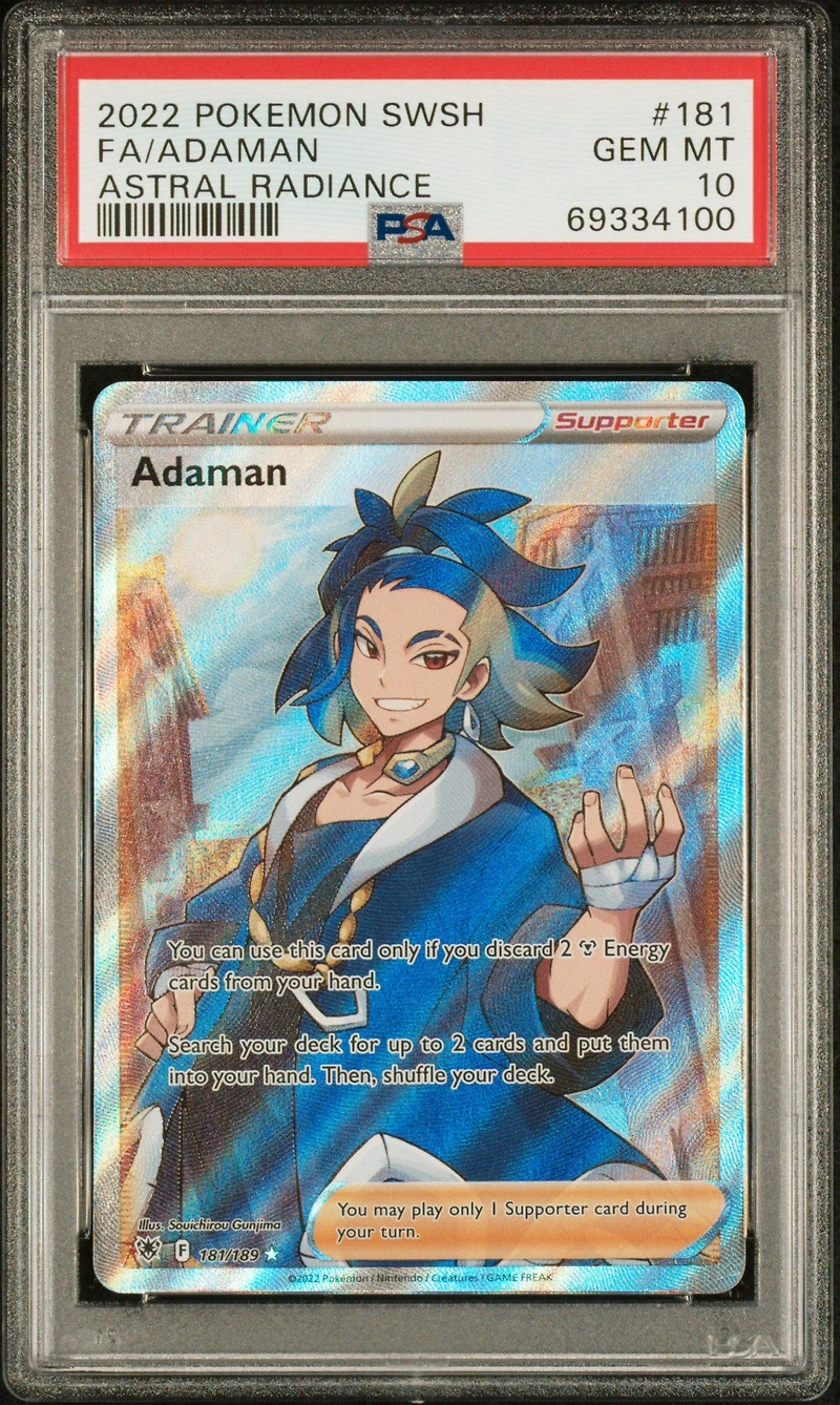2022 Pokemon Sword & Shield Astral Radiance 181 Full Art/adaman PSA 10