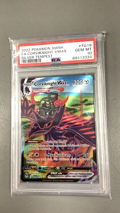 2022 Pokemon Sword & Shield Silver Tempest Tg19 Fa/corviknight Vmax PSA 10
