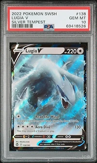 2022 Pokemon Sword & Shield Silver Tempest 138 Lugia V PSA