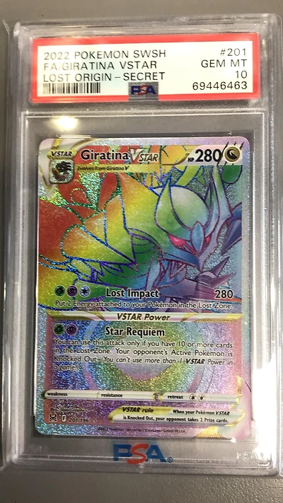 2022 Pokemon Sword & Shield Lost Origin 201 Fa/giratina Vstar PSA