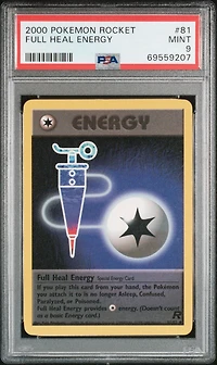 2000 Pokemon Rocket 81 Full Heal Energy PSA