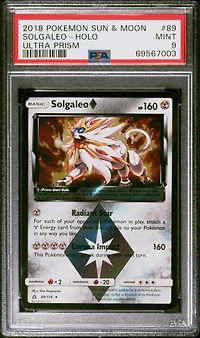 2018 Pokemon Sun & Moon Ultra Prism 89 Solgaleo PSA 9