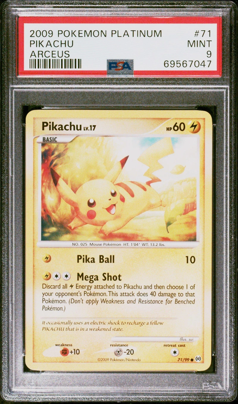 2009 Pokemon Platinum Arceus 71 Pikachu PSA 9