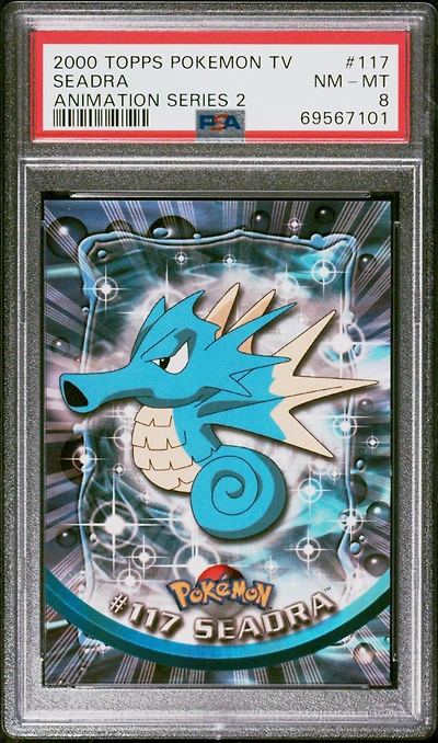 2000 Topps Pokemon Tv Animation Series 2 117 Seadra PSA 8
