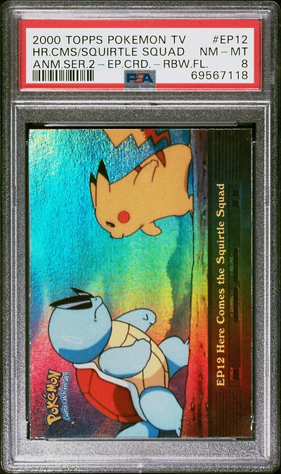 2000 Topps Pokemon Tv Animation Series 2 Episode Cards Ep12 Hr.cms/squirtle Squad PSA