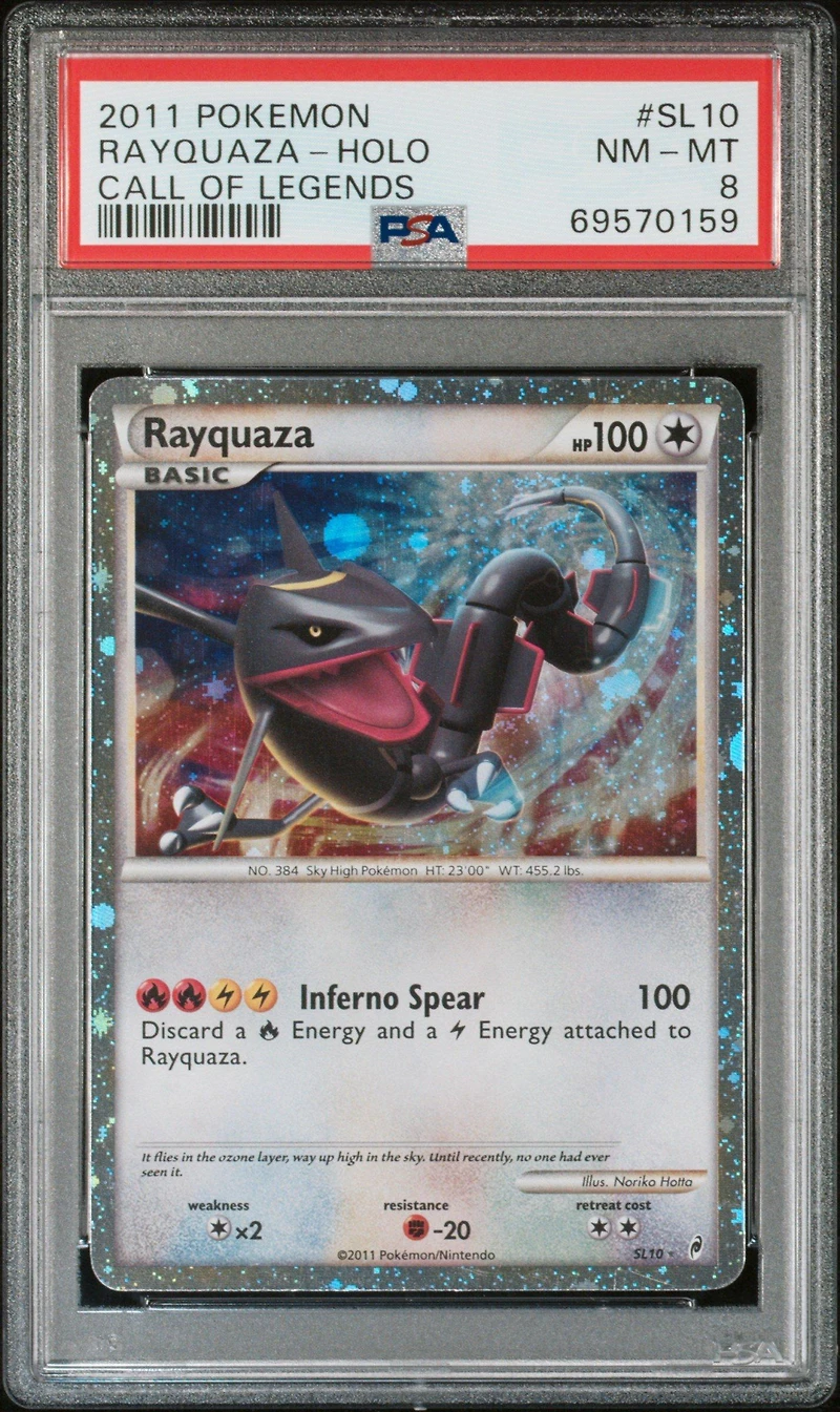 2011 Pokemon Call Of Legends Sl10 Rayquaza-holo PSA 8
