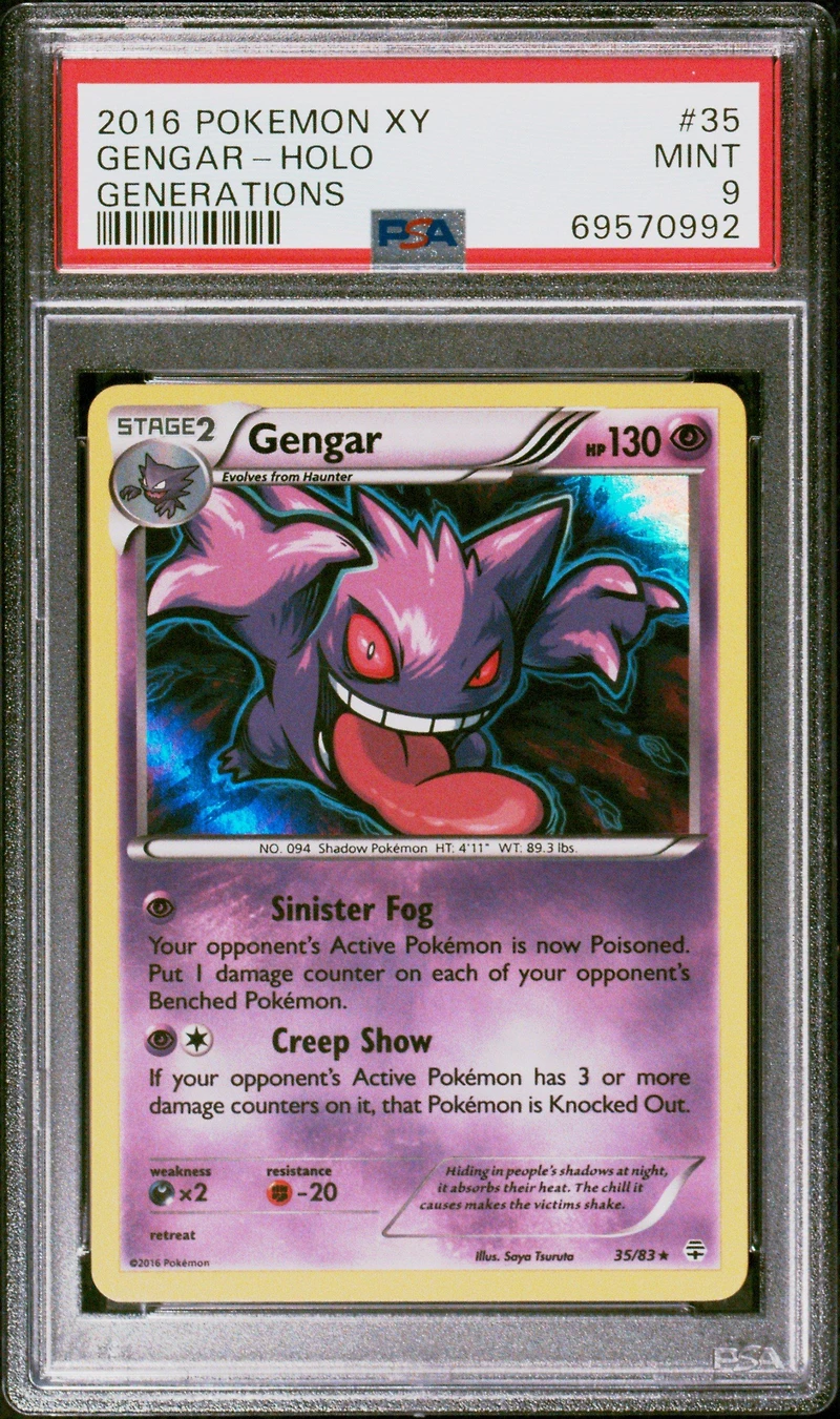 2016 Pokemon Xy Generations 35 Gengar-holo PSA