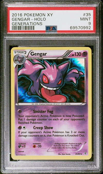 2016 Pokemon Xy Generations 35 Gengar-holo PSA