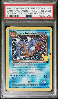 2021 Pokemon Celebrations Classic Collection 8 Dark Gyarados-holo PSA
