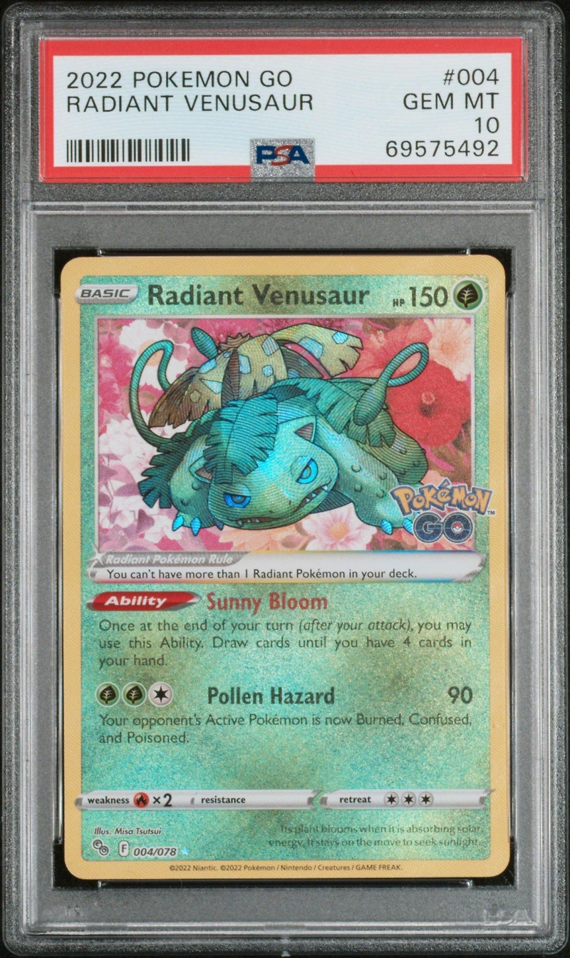 2022 Pokemon Go 004 Radiant Venusaur PSA