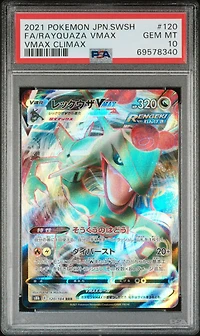 2021 Pokemon Japanese Sword & Shield Vmax Climax Full Art/rayquaza Vmax PSA