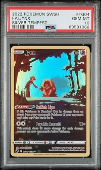 2022 Pokemon Sword & Shield Silver Tempest Tg04 Full Art/jynx PSA