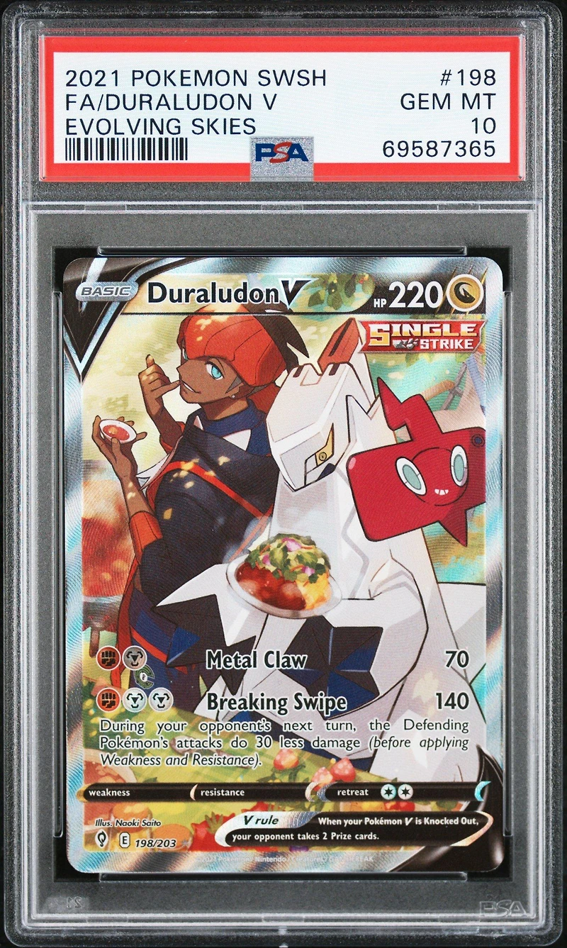 2021 Pokemon Sword & Shield Evolving Skies Full Art/duraludon V PSA