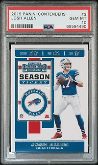 2019 Panini Contenders 3 Josh Allen PSA 10