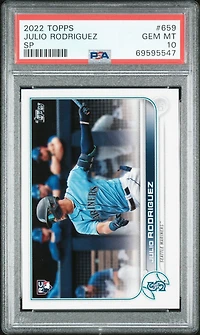 2022 Topps 659 Julio Rodriguez Series 2-sp PSA