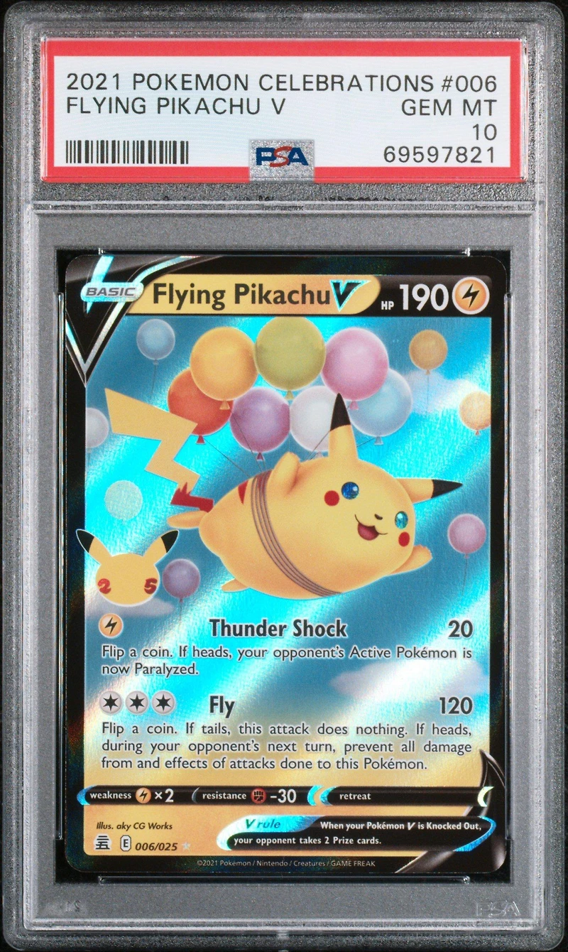 2021 Pokemon Celebrations 006 Flying Pikachu V PSA