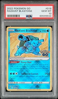 2022 Pokemon Go 018 Radiant Blastoise PSA