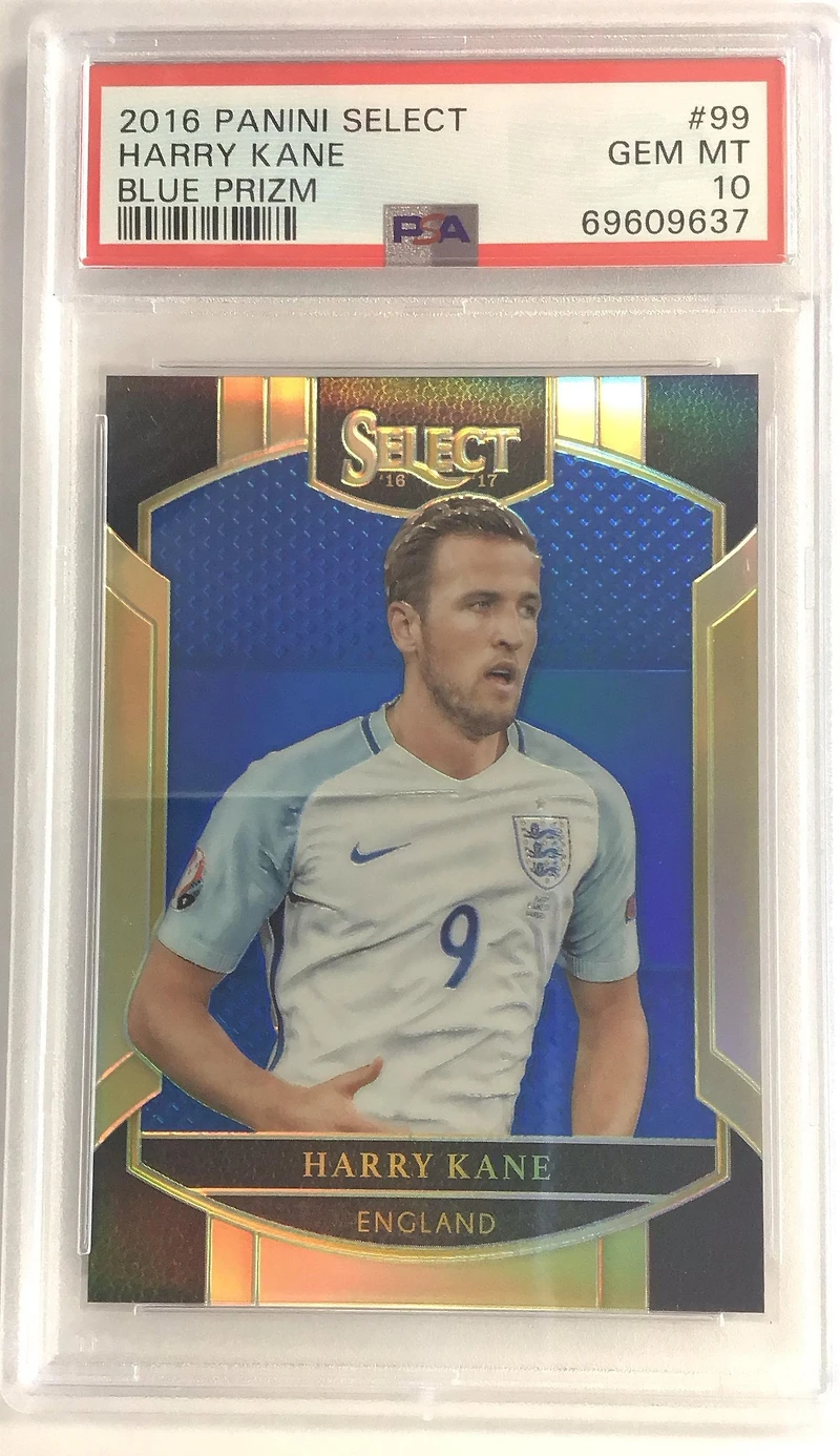 2016 Panini Select 99 Harry Kane Blue Prizm PSA 10