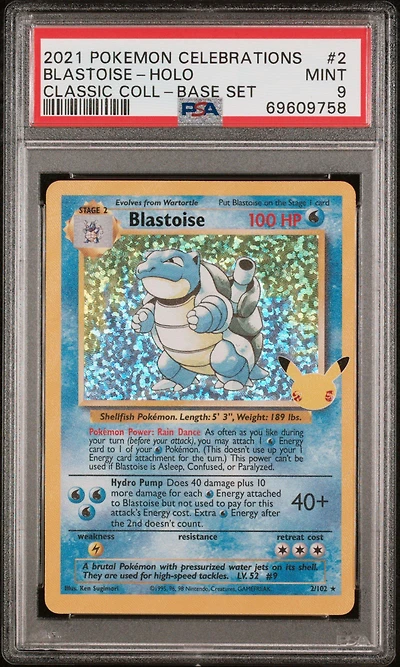2021 Pokemon Celebrations Classic Collection 2 Blastoise-holo PSA