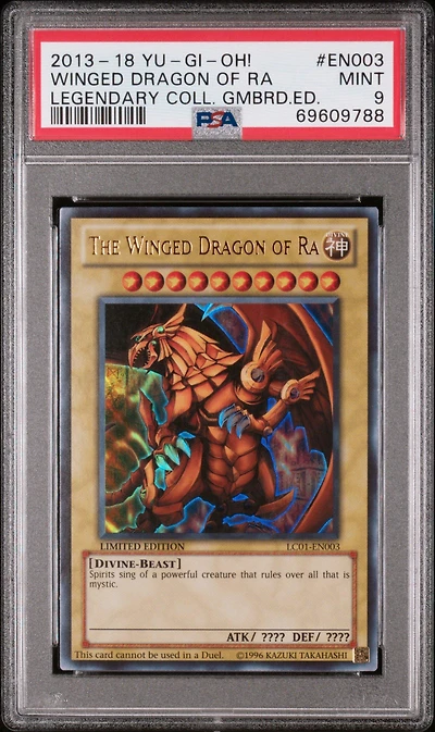 2013-2018 Yu-gi-oh! Legendary Collection Gameboard Edition En003 The Winged Dragon Of Ra PSA 9