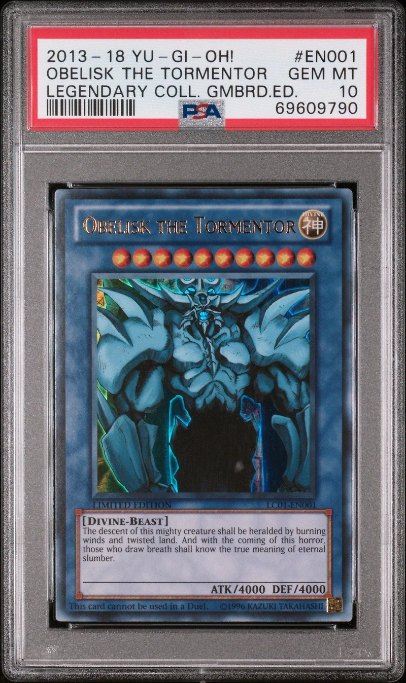 2013-2018 Yu-gi-oh! Legendary Collection Gameboard Edition En001 Obelisk The Tormentor PSA