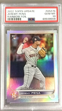 2022 Topps Update Us276 Jeremy Pena Rainbow Foil PSA 10