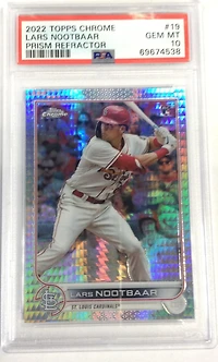 2022 Topps Chrome 19 Lars Nootbaar Prism Refractor PSA 10