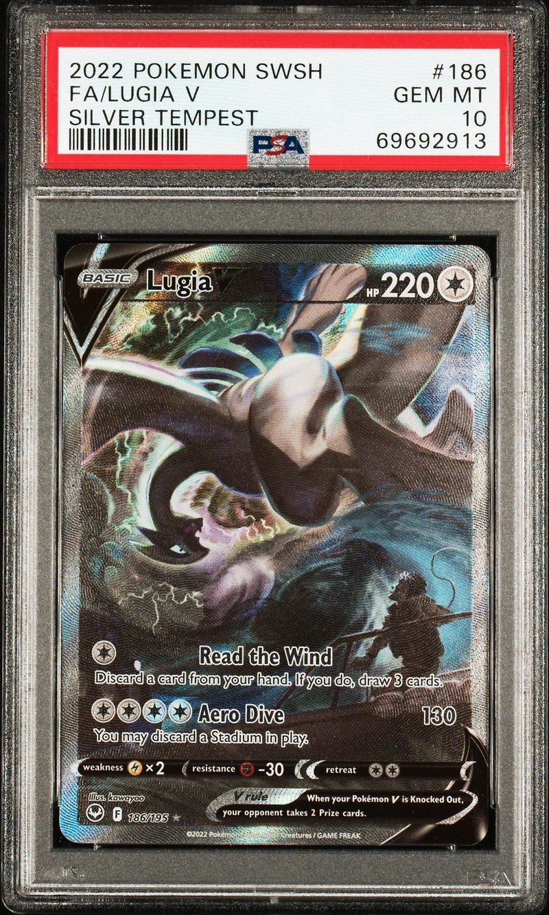 2022 Pokemon Sword & Shield Silver Tempest Fa/lugia V PSA