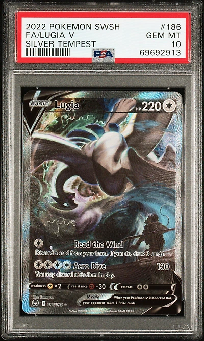 2022 Pokemon Sword & Shield Silver Tempest Fa/lugia V PSA