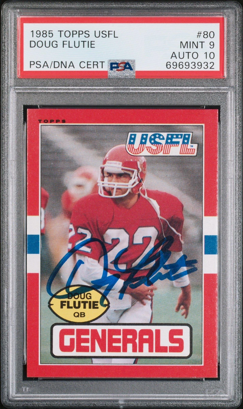 1985 Topps Usfl 80 Doug Flutie PSA 9