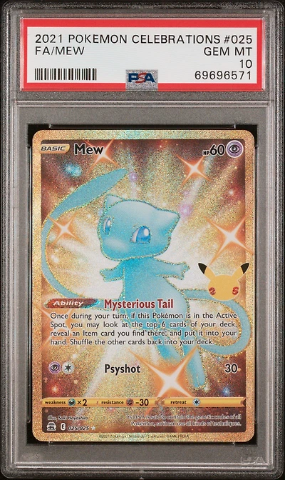 2021 Pokemon Celebrations 025 Full Art/mew PSA