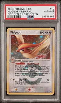2004 Pokemon Ex Fire Red & Leaf Green 10 Pidgeot-reverse Foil PSA