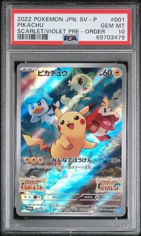 2022 Pokemon Japanese Sv Promo 001 Pikachu PSA