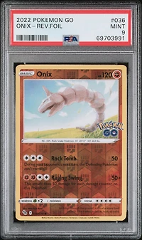 2022 Pokemon Go 036 Onix-reverse Foil PSA 9