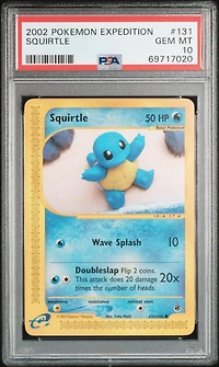 2002 Pokemon Expedition 131 Squirtle PSA 10