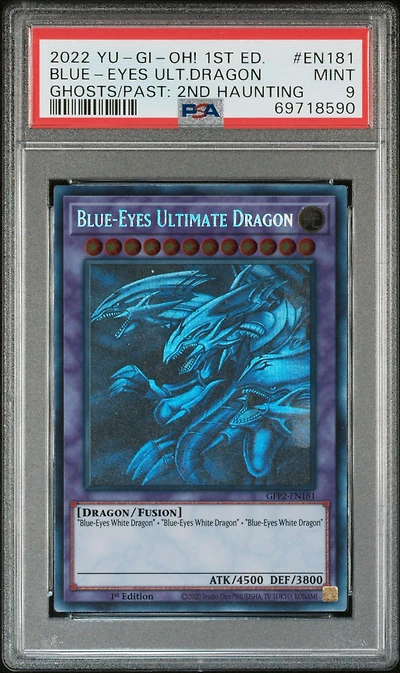 2022 Yu-gi-oh! Gfp2-ghosts From The Past: The 2nd Haunting En181 Blue-eyes Ultimate Dragon 1st Edition PSA