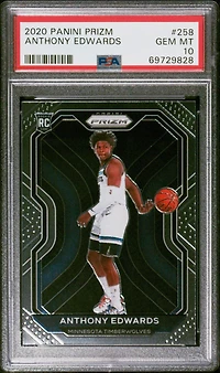 2020 Panini Prizm 258 Anthony Edwards PSA