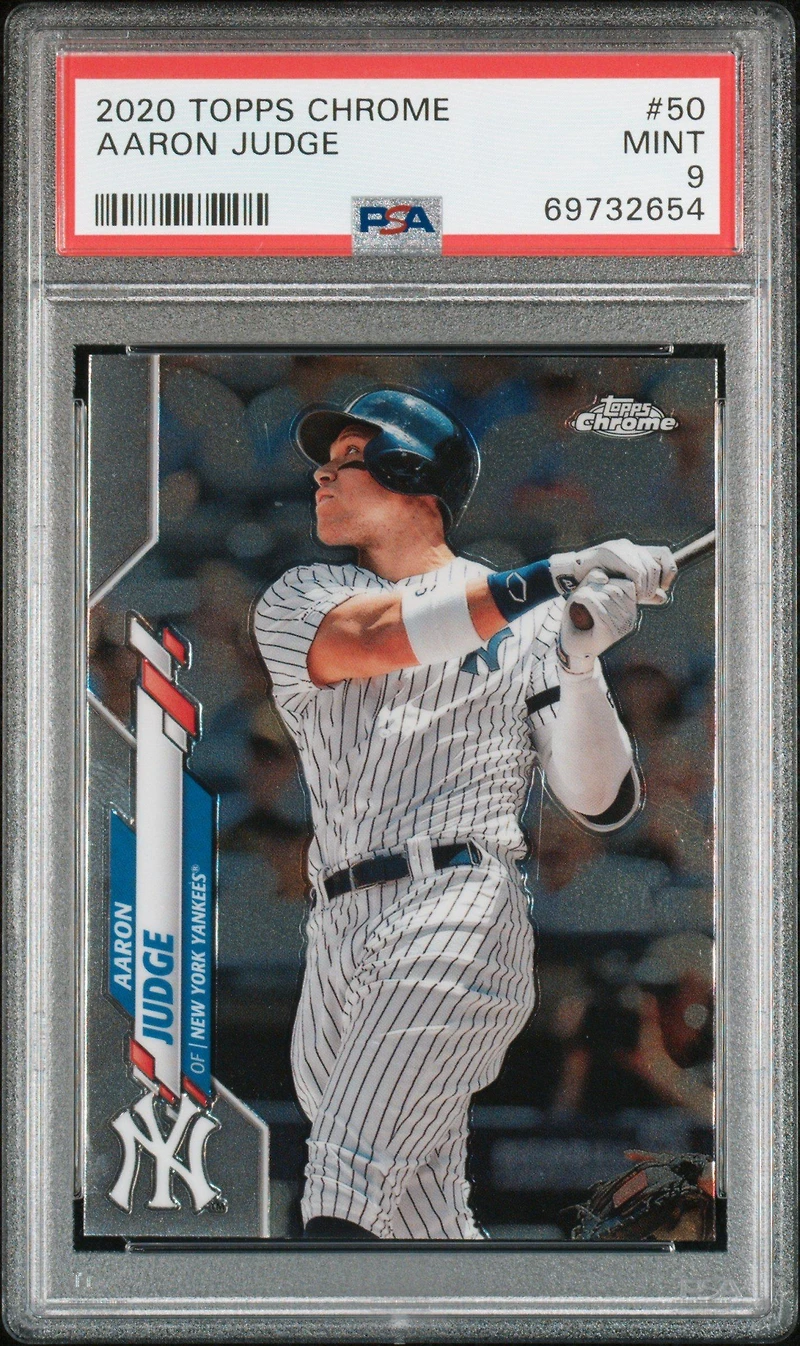 2020 Topps Chrome 50 Aaron Judge PSA 9